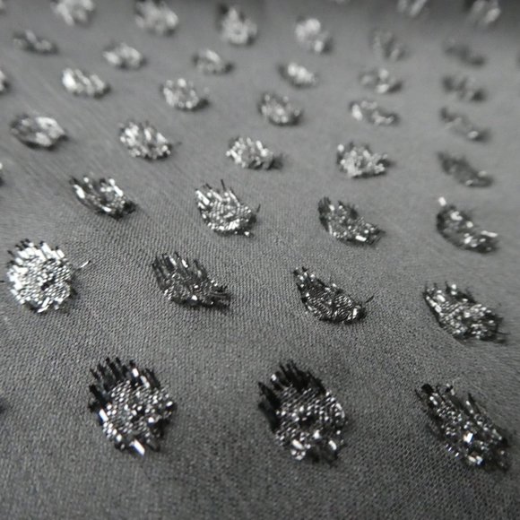 Vintage Lilly of California Sleeveless Blouse Black Sheer Cowl Neck Sparkley L - Picture 6 of 9